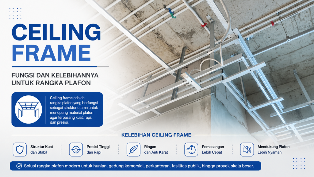 Ceiling Frame: Fungsi dan Kelebihannya untuk Rangka Plafon