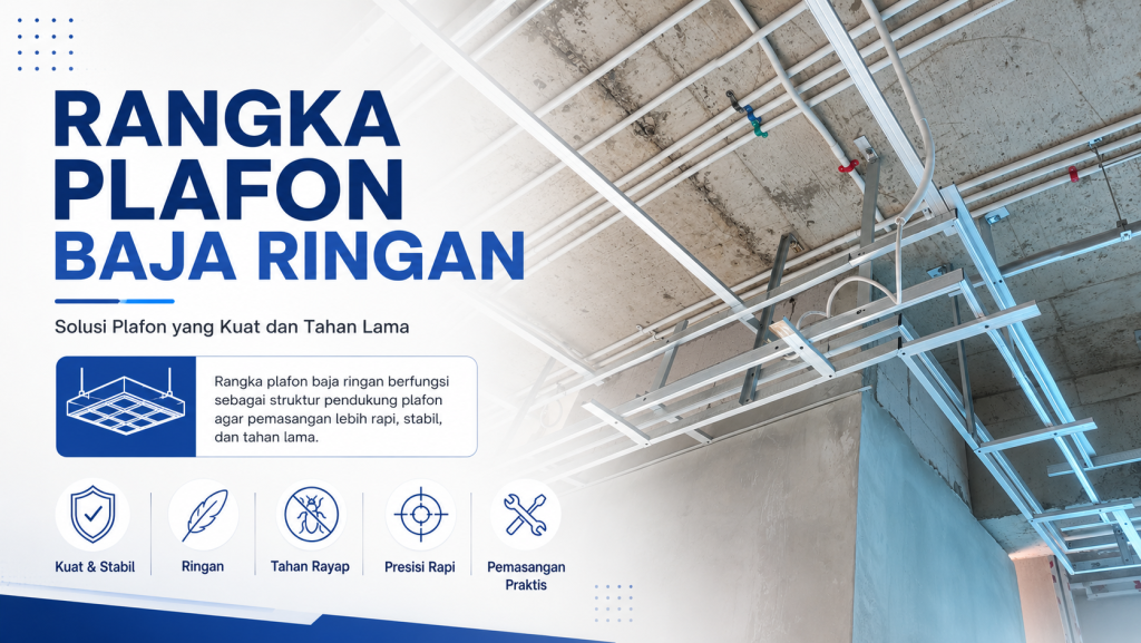 Rangka Plafon Baja Ringan: Solusi Plafon yang Kuat dan Tahan Lama