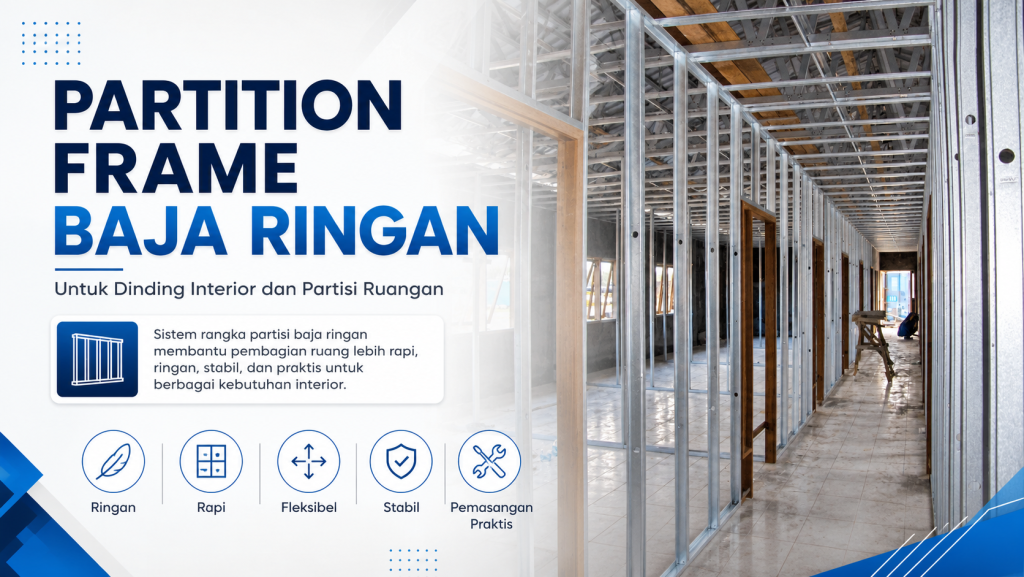 Partition Frame Baja Ringan untuk Dinding Interior dan Partisi Ruangan